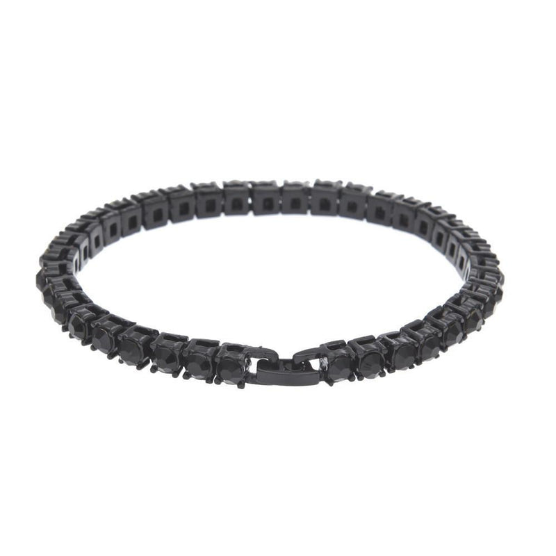 Men's Rhinestone Crystal Chain Link Bracelet - Zodeys