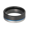 Cold Bachelor Pipe Cut Brushed Tungsten Band - Zodeys