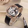 Hollow Musical Note Leather Watch - Zodeys