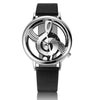Hollow Musical Note Leather Watch - Zodeys