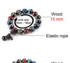 Dark Wood Color-Engraved Buddhist Prayer Bracelet - Zodeys