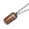 Vintage Rosewood Cross Dog Tag Necklace - Zodeys