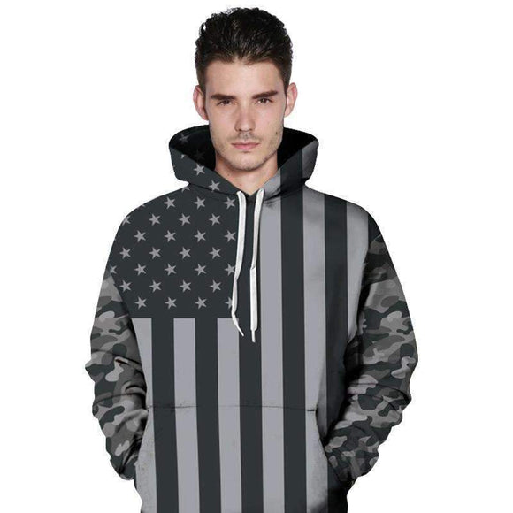 Tinted USA Flag Hooded Sweatshirt - Zodeys