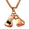 Gold Boxing Gloves Charm Necklace - Zodeys