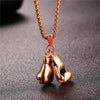 Gold Boxing Gloves Charm Necklace - Zodeys