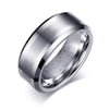 Matte Finished Silver Tungsten Carbide Ring - Zodeys