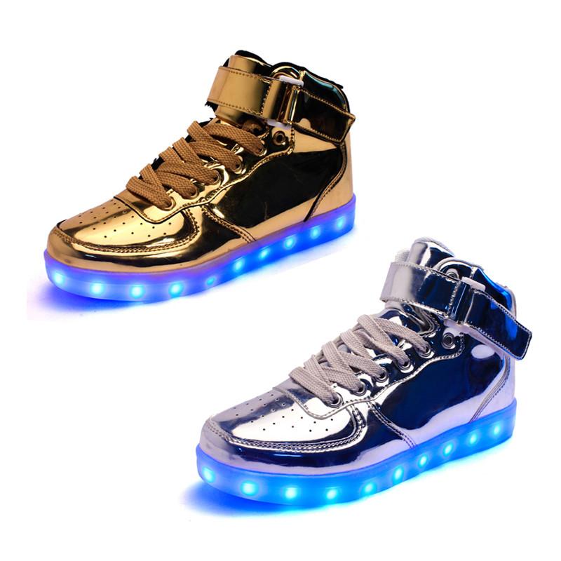 Golden / Silver LED Sneakers - Shoes - Zodeys