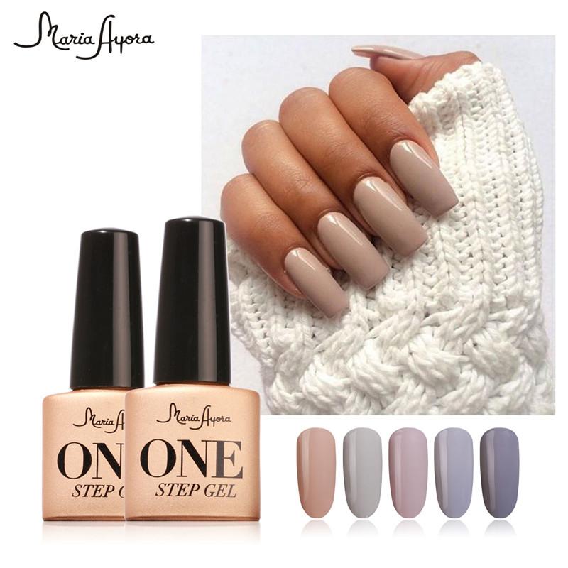 Maria Ayora One Step Nail Gel 7ml Long-lasting LED UV Lamp Nail Gel Polish Lacquer Varnish no Base Top Coat Nail Art - Zodeys
