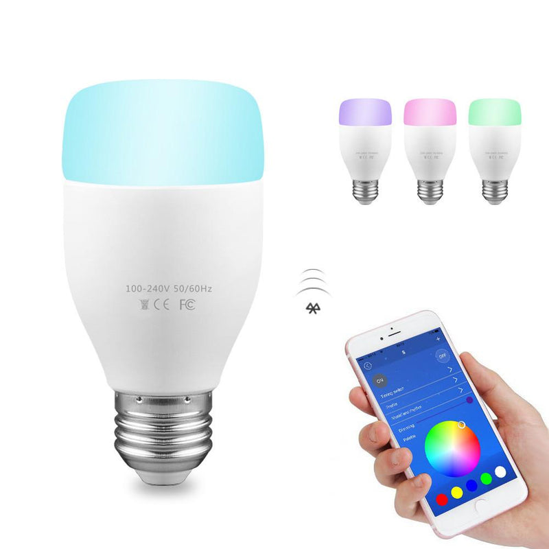 WiFi Smart Bulb 6W E27 RGBW LED Light Support Remote Control / E* Voice Control / Music Rhythm / Adjust Color Brightness for Android iOS Smartphone AC 100-240V - Zodeys