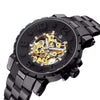 Onyx Gold Mechanical Skeleton Watch - Zodeys