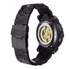 Onyx Gold Mechanical Skeleton Watch - Zodeys