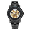 Onyx Gold Mechanical Skeleton Watch - Zodeys