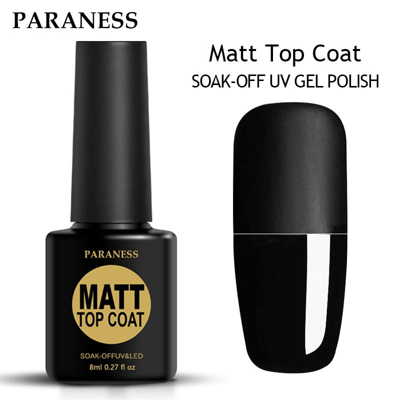 Paraness Matt 8ml Gel Nail Polish Surface No Light Soak-Off Matt Top Coat UV LED  Transparent Color Nail Gel Polish Matte Art - Zodeys
