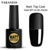 Paraness Matt 8ml Gel Nail Polish Surface No Light Soak-Off Matt Top Coat UV LED  Transparent Color Nail Gel Polish Matte Art - Zodeys