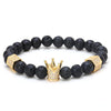 Yayo Kingpin Matte Onyx Rhinestone Paved Crown Bracelet - Zodeys