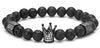 Yayo Kingpin Matte Onyx Rhinestone Paved Crown Bracelet - Zodeys