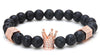 Yayo Kingpin Matte Onyx Rhinestone Paved Crown Bracelet - Zodeys