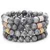 Marble Haze Natural Stone Beaded Bracelet - Zodeys