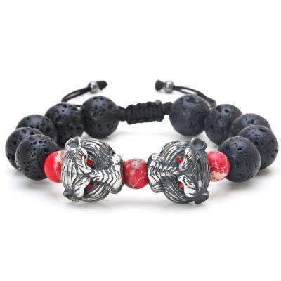 Evil Eye Tiger Head Beaded Bracelet - Zodeys
