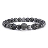Labradorite Exodus Skull Beaded Bracelet - Zodeys