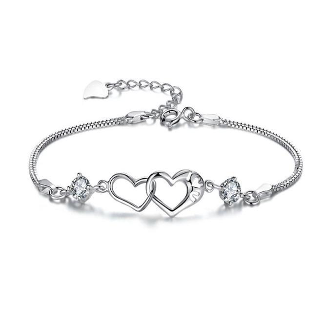 Heart Shaped Antique Silver Bracelet - Zodeys