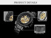 Onyx Gold Mechanical Skeleton Watch - Zodeys