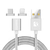 2-Connector Micro USB Magnetic Cable Charger For iPhone & Samsung - Zodeys