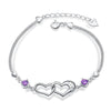 Romantic Heart Silver Friendship Bracelet