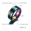 Rainbow Carbon Fiber Tungsten Carbide Band - Zodeys