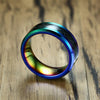 Rainbow Carbon Fiber Tungsten Carbide Band - Zodeys