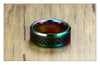 Rainbow Carbon Fiber Tungsten Carbide Band - Zodeys