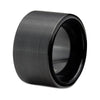 Brushed Ultra-Wide Onyx Black Tungsten Ring - Zodeys