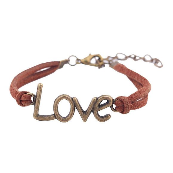 Nostalgia Leather Love Bracelet