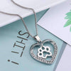 Crystal Rhinestone Dog Paw Necklace - Zodeys