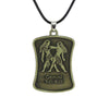Vintage Bronze Zodiac Sign Pendant Necklace - Zodeys