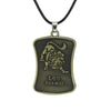 Vintage Bronze Zodiac Sign Pendant Necklace - Zodeys
