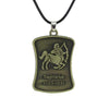 Vintage Bronze Zodiac Sign Pendant Necklace - Zodeys