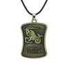 Vintage Bronze Zodiac Sign Pendant Necklace - Zodeys