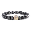 Machiavelli Grey Jasper Stone Micro Paved Bracelet - Zodeys