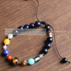 Nine Planet Guardian Star Natural Stone Bead Bracelet