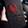 Embroidered Red Rose iPhone Case - Zodeys