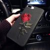 Embroidered Red Rose iPhone Case - Zodeys