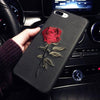Embroidered Red Rose iPhone Case - Zodeys