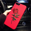 Embroidered Red Rose iPhone Case - Zodeys