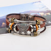 Steel, Zinc & Premium Leather Butterfly Bracelet