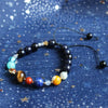Nine Planet Guardian Star Natural Stone Bead Bracelet