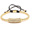 Trapstar Micro Paved Braided Macrame Weave Bracelet - Zodeys
