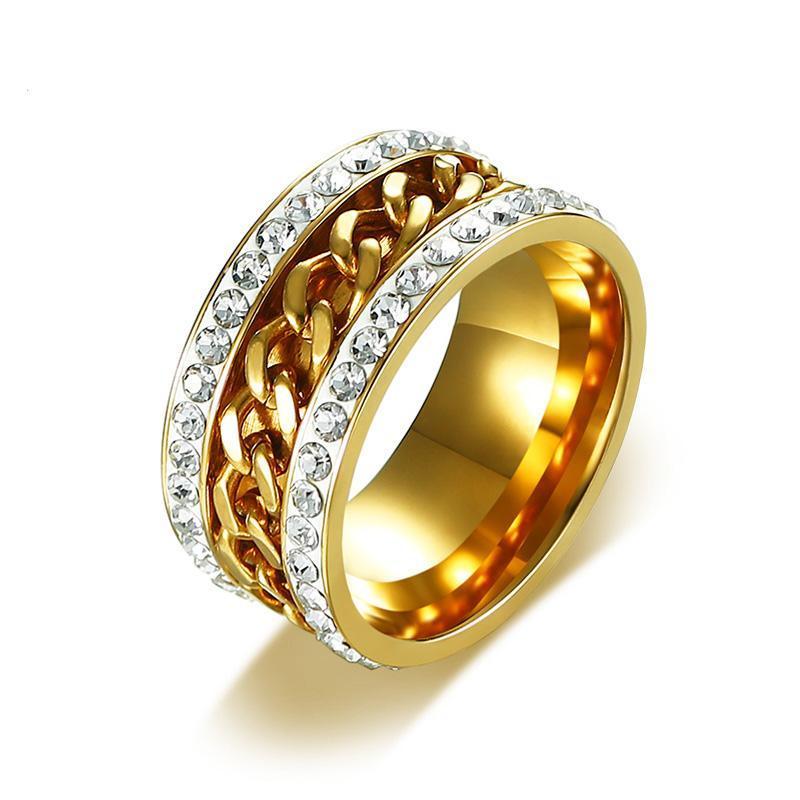 Gold Retriever Barbed Wire Rhinestone Rhing - Zodeys