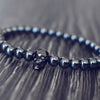 Black Hematite Stone Skull Bracelet - Zodeys