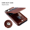 Vertical Flip Card Holder Leather Case For iPhone - Zodeys